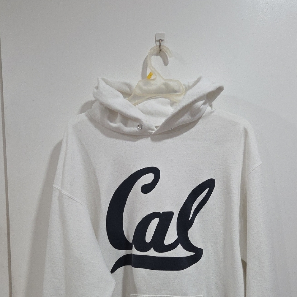 White Hoodie with 'Cal' Logo
